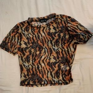 Mesh tiger top